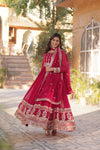 Premium Designer Readymade Gown with Dupatta Embroidered Zari & Sequins Work