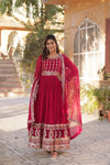 Premium Designer Readymade Gown with Dupatta Embroidered Zari & Sequins Work