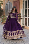 Premium Designer Readymade Gown with Dupatta Embroidered Zari & Sequins Work