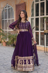 Premium Designer Readymade Gown with Dupatta Embroidered Zari & Sequins Work