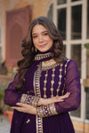 Premium Designer Readymade Gown with Dupatta Embroidered Zari & Sequins Work