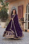 Premium Designer Readymade Gown with Dupatta Embroidered Zari & Sequins Work