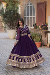 Premium Designer Readymade Gown with Dupatta Embroidered Zari & Sequins Work