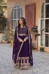 Premium Designer Readymade Gown with Dupatta Embroidered Zari & Sequins Work