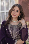 Premium Designer Readymade Gown with Dupatta Embroidered Pearl Work
