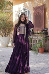Premium Designer Readymade Gown with Dupatta Embroidered Pearl Work