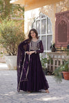 Premium Designer Readymade Gown with Dupatta Embroidered Pearl Work