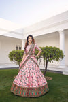 Pink Silk Lehenga with Exquisite Thread & Sequin Embroidered Work