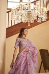 Graceful Dusty Pink Art Silk Lehenga with Thread & Sequin Embroidery
