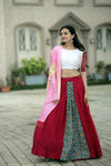 Navratri Special Viscose Lehenga Choli with Traditional Embroidery and Leheriya Dupatta