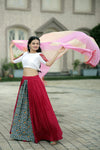 Navratri Special Viscose Lehenga Choli with Traditional Embroidery and Leheriya Dupatta