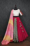 Navratri Special Viscose Lehenga Choli with Traditional Embroidery and Leheriya Dupatta