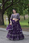 Designer Faux Blooming Lehenga Choli with Sequins & Thread Embroidery