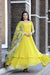 Yellow Faux Blooming Gown with Sequins & Multi Embroidered Work