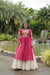 Designer Readymade Off-White Cotton Lehenga with Pink Leheriya Kurti