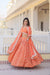 Elegant Orange Viscose Jacquard Lehenga Choli with Russian Silk Dupatta