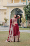 Designer Faux Blooming Lehenga Choli with Heavy Sequins Zari Embroidery