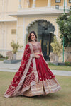 Designer Faux Blooming Lehenga Choli with Heavy Sequins Zari Embroidery