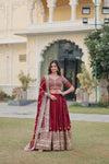 Designer Faux Blooming Lehenga Choli with Heavy Sequins Zari Embroidery