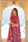 Rose Pink Designer Pure Viscose Jacquard Lehenga Choli with Sequins Embroidery Dupatta