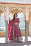 Rose Pink Designer Pure Viscose Jacquard Lehenga Choli with Sequins Embroidery Dupatta