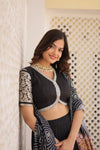 Black Viscose Jacquard Lehenga Choli with Gajji Silk Dupatta