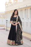 Black Georgette Lehenga with Heavy Sequins and Thread Embroidery