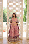 Designer Pink Dyeable Pure Viscose Jacquard Lehenga Choli with Maroon Dupatta