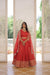 Red Dyable Viscose Jacquard Lehenga with Sequins and Cut Work Dupatta