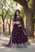 Wine Faux Blooming Lehenga in Heavy Sequins & Embroidery Work WithBlouse and Dupatta