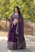 Dark Purple Faux Blooming Lehenga with Heavy Sequins & Embroidery with Blouse and Dupatta