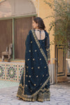 Readymade Faux Blooming Georgette Gown with Zari & Sequins Embroidery and With Dupatta