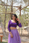 Suti Vastra Lavender Lehenga-12