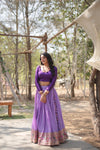 Suti Vastra Lavender Lehenga-1