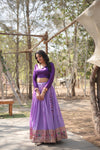 Suti Vastra Lavender Lehenga-4