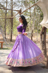 Suti Vastra Lavender Lehenga-5