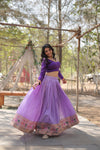 Suti Vastra Lavender Lehenga-8