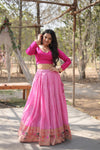 Suti Vastra Pink Lehenga-11