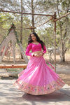 Suti Vastra Pink Lehenga-5