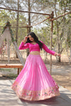 Suti Vastra Pink Lehenga-7